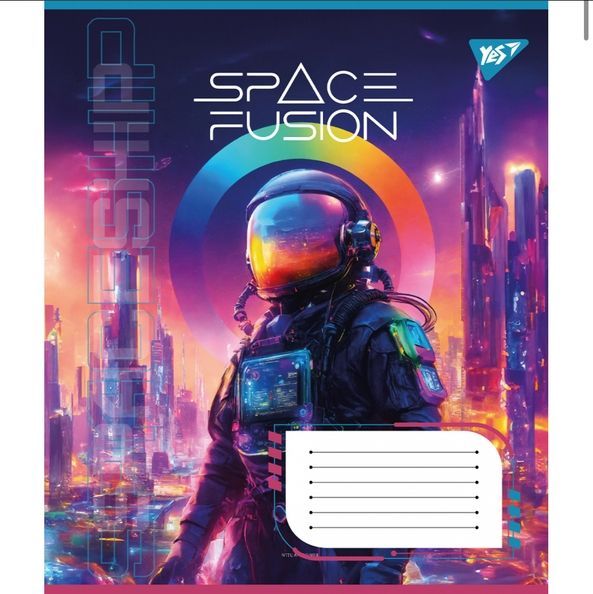 Зошит для записів Yes Space fusion А5 48 аркушів лінія ( 5шт ) 767132 фото
