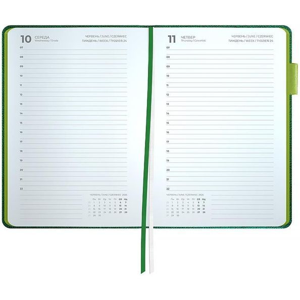 Щоденник 2026 Partner Muse Soft, 145*210, зелений 8827-26-2-A фото
