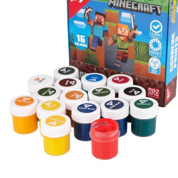 Фарби гуашеві Yes Minecraft 16 кол. 20 мл 230408 фото