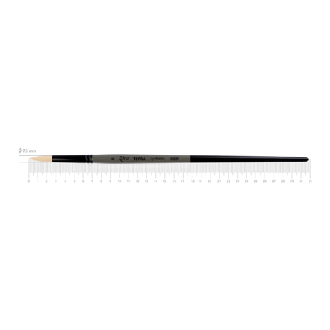 Пензель синтетика кругла TERRA 1608R №6 довга ручка ROSA 4823098533672 фото