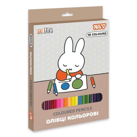 Олівці кольорові Yes Miffy 18 кольорів 290791 фото
