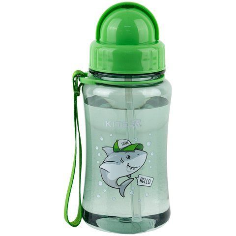 Пляшечка для води Kite Shark K25-399-1, 350 мл, сіра K25-399-1 фото