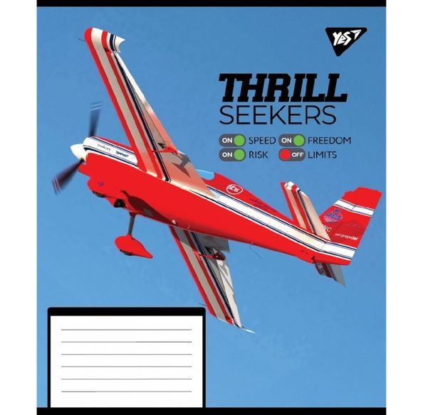 Зошит учнівський загальний Yes Thrill Seekers А5 48 аркушів клітинка ( 5шт ) 767788 фото