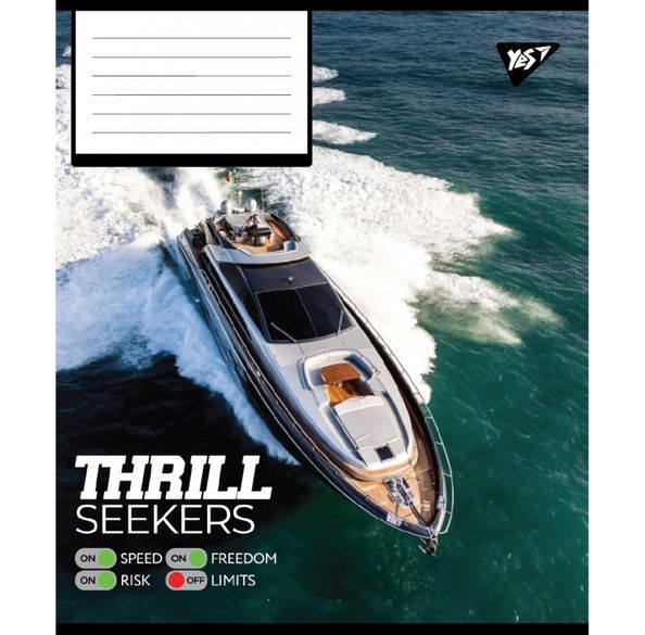 Зошит учнівський загальний Yes Thrill Seekers А5 48 аркушів клітинка ( 5шт ) 767788 фото