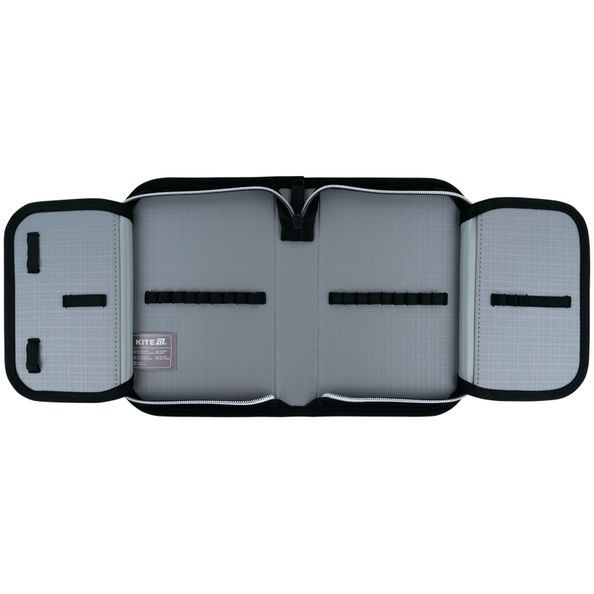Пенал Kite 1 від., 2 відв., з наповненням 622H Black&Silver K26-622H-5 фото