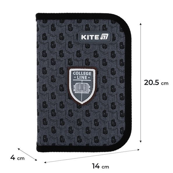 Пенал без наповнення Kite College Line Boy K25-622-2, 1 відділення, 2 відворот K25-622-2 фото