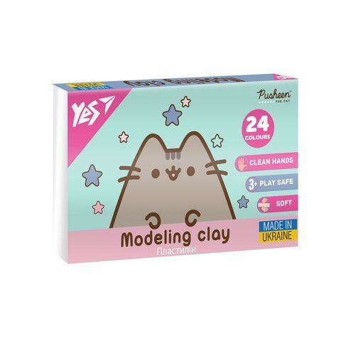 Пластилін Yes, 24 кол., 480г "Pusheen" 540685 фото
