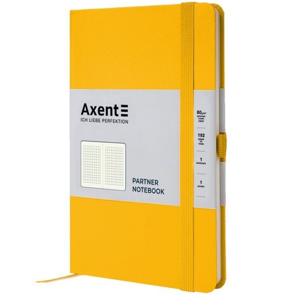 Книга записна Partner, 125*195, 96арк, кліт, жовта 8201-08-A фото