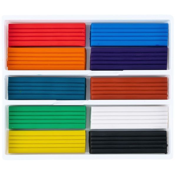 Пластилін Kite Classic K-084, 10 кольорів, 200 г K-084 фото