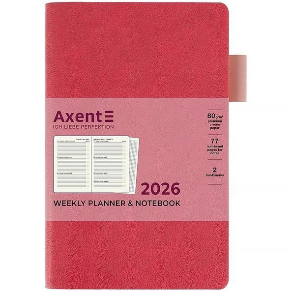 Щотижневик 2026 Partner Muse Soft, 125*195, рожевий 8527-26-1-A фото