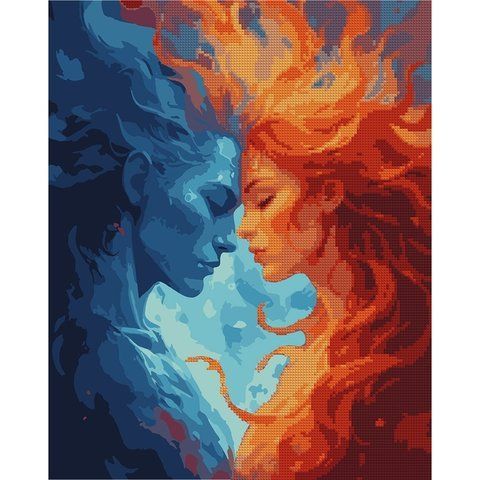 Картина за номерами з алмазною мозаїкою SANTI Зустріч стихій, 40*50 см. 954908 фото