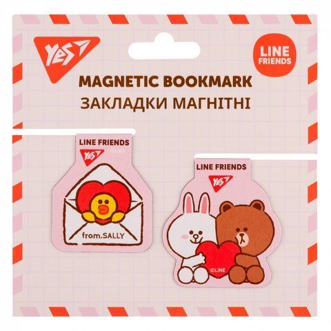 Закладки магнітні YES Line Friends, 2шт. 707826 фото