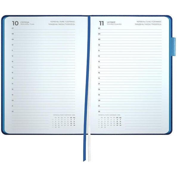 Щоденник 2026 Partner Muse Soft, 145*210, синій 8827-26-3-A фото