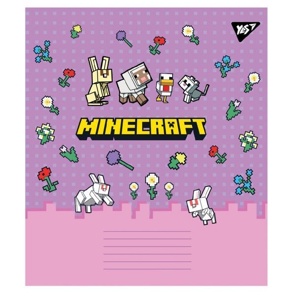 А5/12 лін. Yes Minecraft Spring, зошит учнівський шкільний (5шт.) 767591 фото