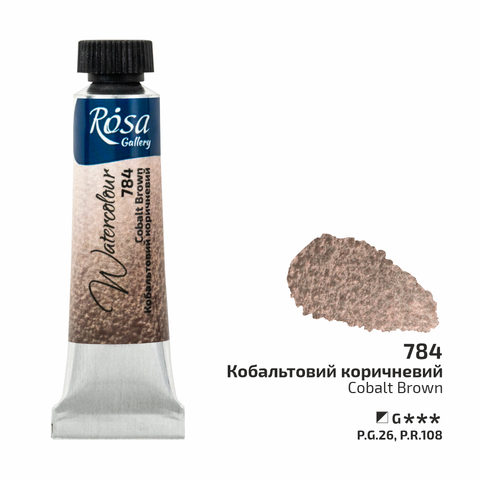Фарба акварельна, Кобальтовий коричневий (784), туба, 10мл, ROSA Gallery 4823098543718 фото