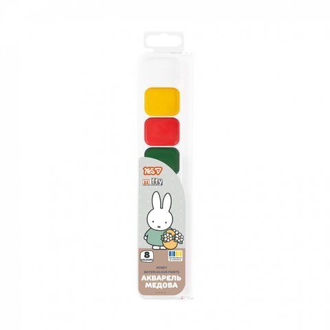Фарби акварельні Yes Miffy 8 кол. медові б/п 110318 фото