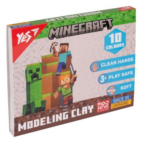 Пластилін Yes, 10 кол., 200г "Minecraft" 540662 фото