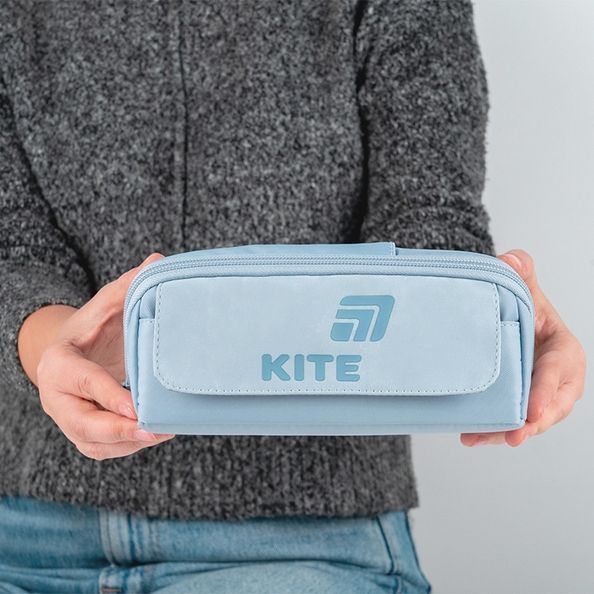 Пенал Kite 2702-2 сіро-блакитний K26-2702-2 фото