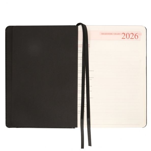 Щоденник А5 Leo Planner датований 2026 "Legacy", твердий, чорний, 368 сторінок 252649 фото
