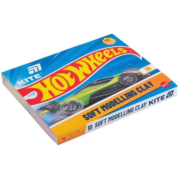Пластилін восковий Kite Hot Wheels HW25-084, 10 кольорів, 200 г HW25-084 фото