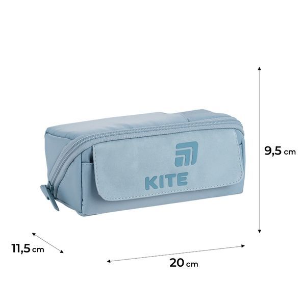 Пенал Kite 2702-2 сіро-блакитний K26-2702-2 фото