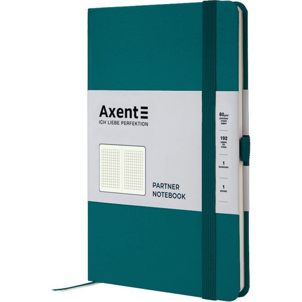Книга записна Partner, 125*195, 96арк, кліт, малахіт 8201-31-A фото