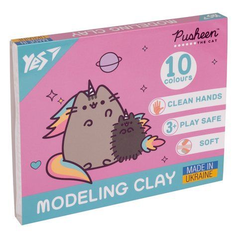Пластилін Yes, 10 кол., 200г "Pusheen" 540663 фото