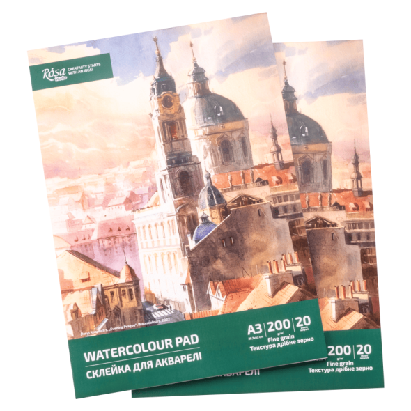 Склейка для акварелі А3 29,7&times;42 см 200г/м2 20л ROSA Studio 4823098543497 фото