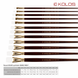 Пензель синтетика плоска Snow 1098F №20 довга ручка KOLOS 4823064901764 фото 2
