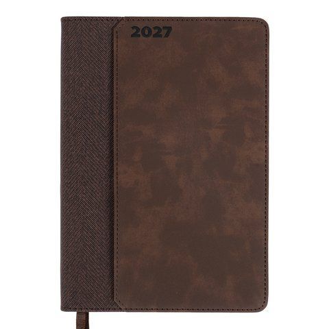 Щоденник діловий А5 Leo Planner датований 2027 "Nebraska", твердий, коричневий, 368 сторінок 252767 фото