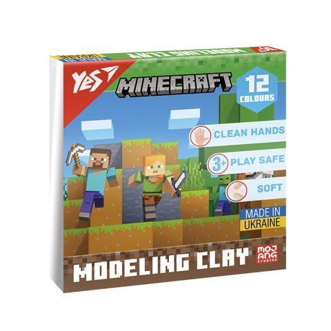 Пластилін Yes, 12 кол., 240г "Minecraft" 540668 фото