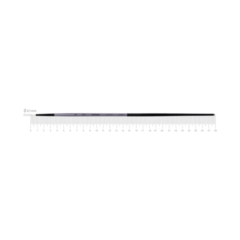 Пензель синтетика кругла загострена INTENSE 1668SR №000 довга ручка ROSA 4823098534884 фото