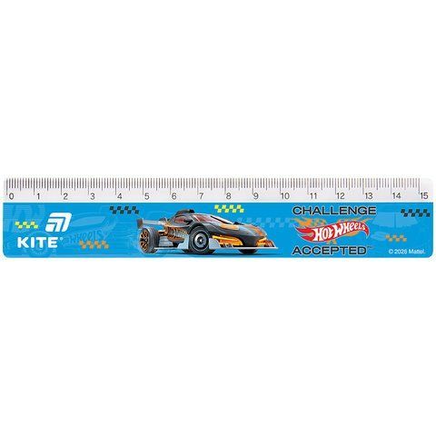 Лінійка пластикова Kite Hot Wheels, HW26-090, 15 см HW26-090 фото
