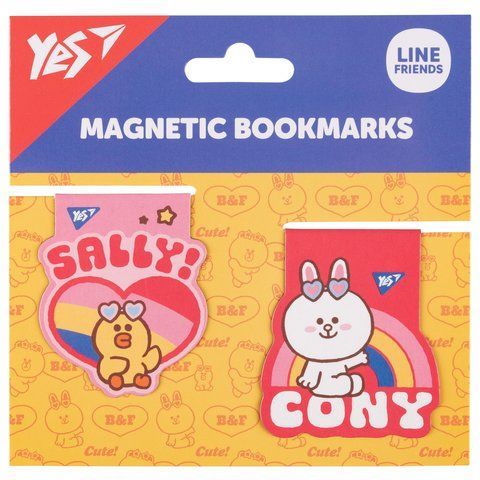 Закладки магнітні Yes "Line Friends Sally and Cony", 2шт 708108 фото