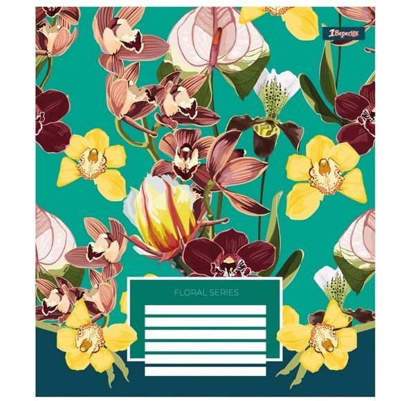 А5/48 лін. 1В Floral series, зошит для записів ( 5шт ) 766450 фото