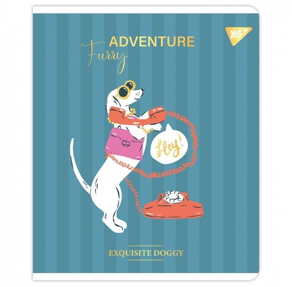 Зошит YES Exquisite doggy А5 48 аркушів клітинка ( 5шт ) 767548 фото