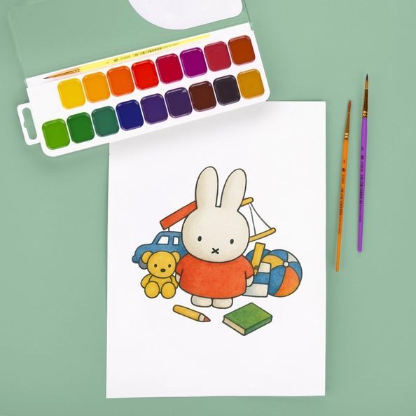 Фарби акварельні Yes Miffy 18 кол. медові б/п 110320 фото