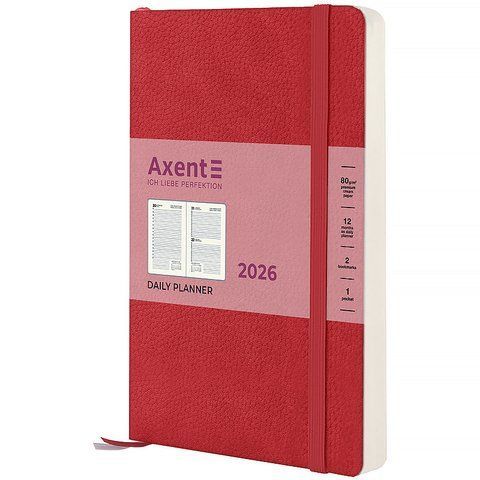 Щоденник 2026 Partner Soft Skin, 145*210, червоний 8810-26-06-A фото
