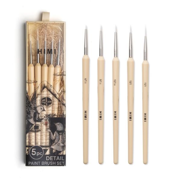Набір пензлів HIMI 5 шт., лайнер Detail Painting Brush Set 6974712459194 фото