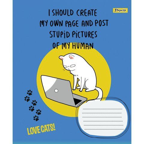 А5/48 лін. 1В Love cats, зошит для записів ( 5шт ) 766027 фото