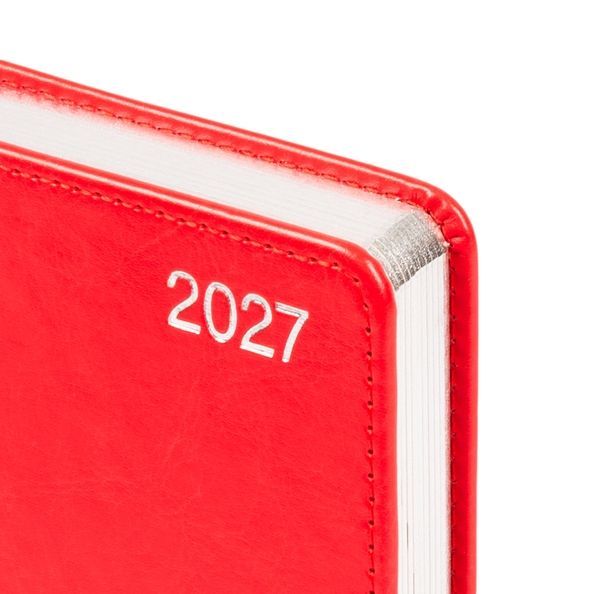 Щоденник діловий А6 Leo Planner датований 2027 "City", твердий, червоний, 352 сторінки 252762 фото