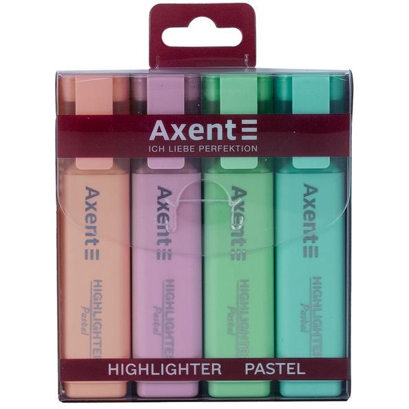 Маркер Axent Highlighter 2537-80-A, 1-5 мм, клиноподібний, набір 2537-80-A фото