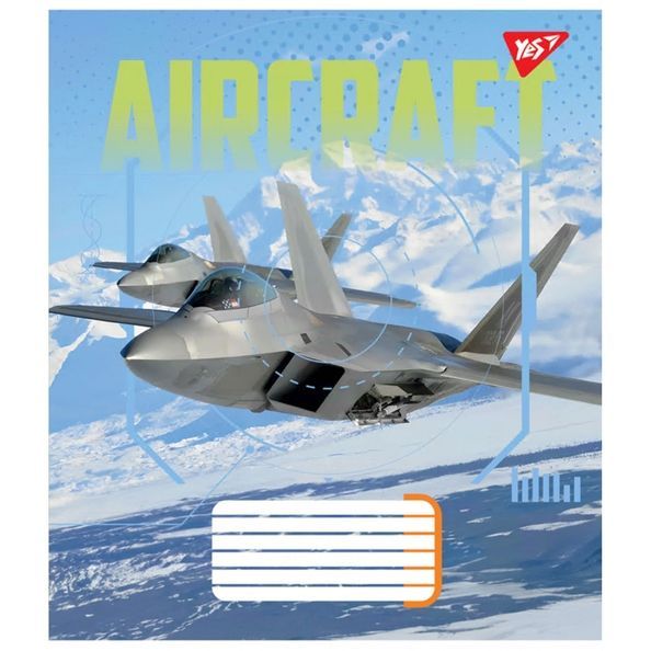 Зошит для записів Yes Aircraft А5 48 аркушів лінія ( 5шт ) 767121 фото