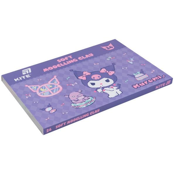 Пластилін восковий Kite Kuromi HK24-089, 24 кольори, 480 г HK24-089 фото
