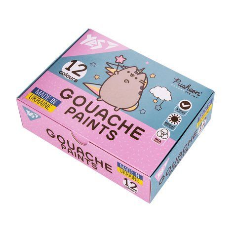 Фарби гуашеві Yes Pusheen 12 кол. 20 мл 230402 фото