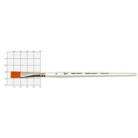Пензель синтетика плоска ДЛЯ ДЕКОРУ HOBBY & CRAFT 8 коротка ручка ROSA TALENT 4823086708129 фото