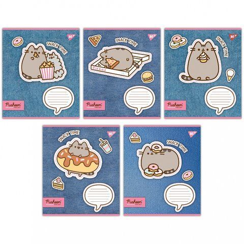 А5/12 лін. Yes Pusheen. Snack time, зошит учнів. (5шт.) 767229 фото