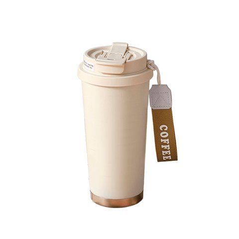 Термочашка Coffee 500 мл з ремінцем, бежевий HP-14-17BE фото