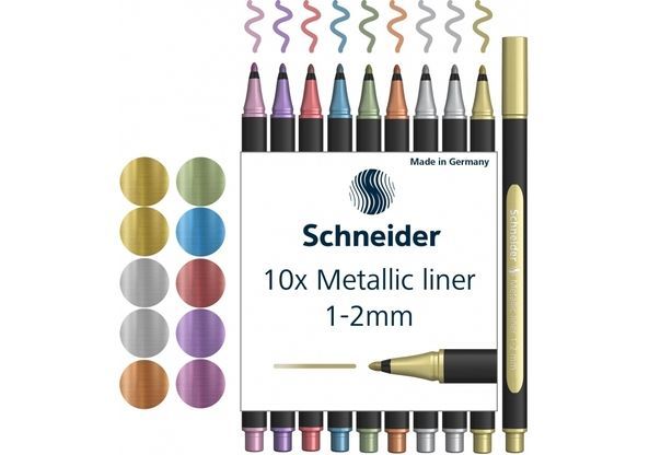 Набір лайнерів металік Schneider Paint-It 1-2 мм 10 шт. ML02011503 фото