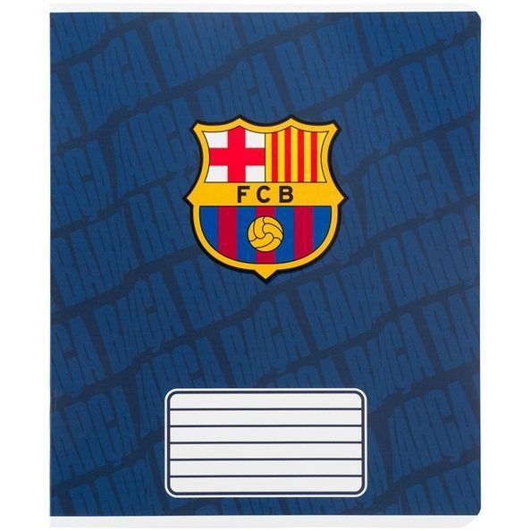 Зошит шкільний Kite 18 арк., клітинка, софт тач + УФ лак, FC Barcelona (5шт.) BC26-236 фото